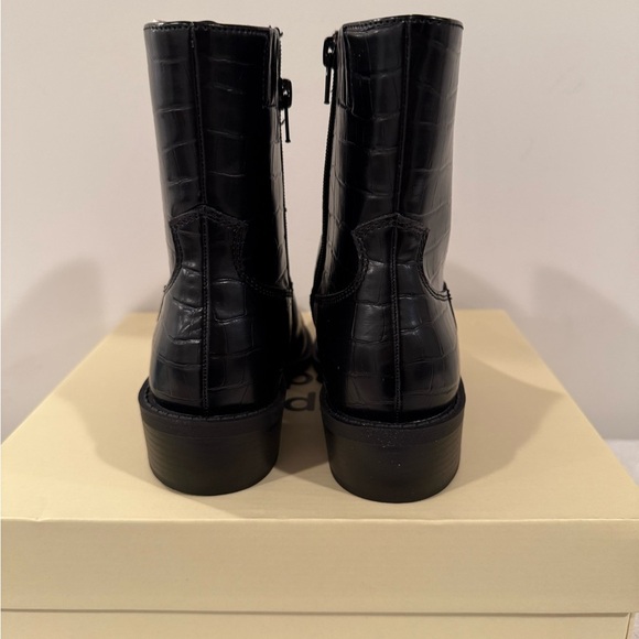 Open Edit Kiara Western women black Bootie/size 6.5 - Picture 4 of 9